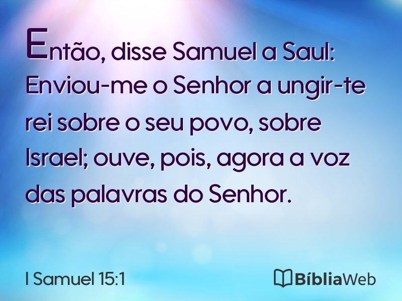 I Samuel 15:1 em imagem para compartilhar