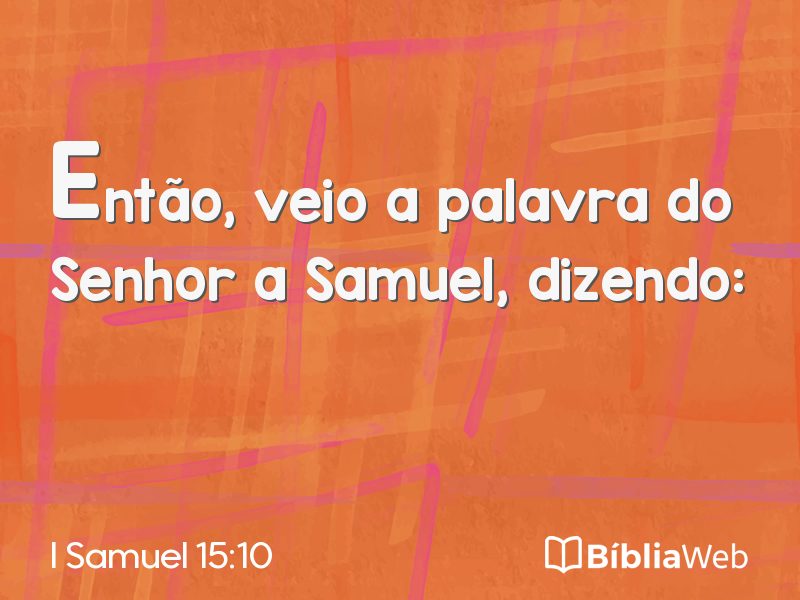 I Samuel 15:10 em imagem para compartilhar