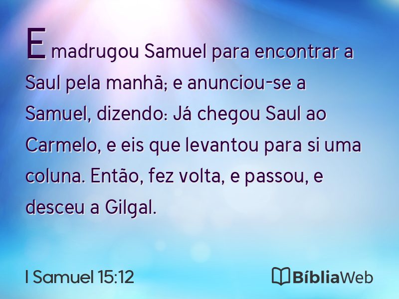 I Samuel 15:12 em imagem para compartilhar