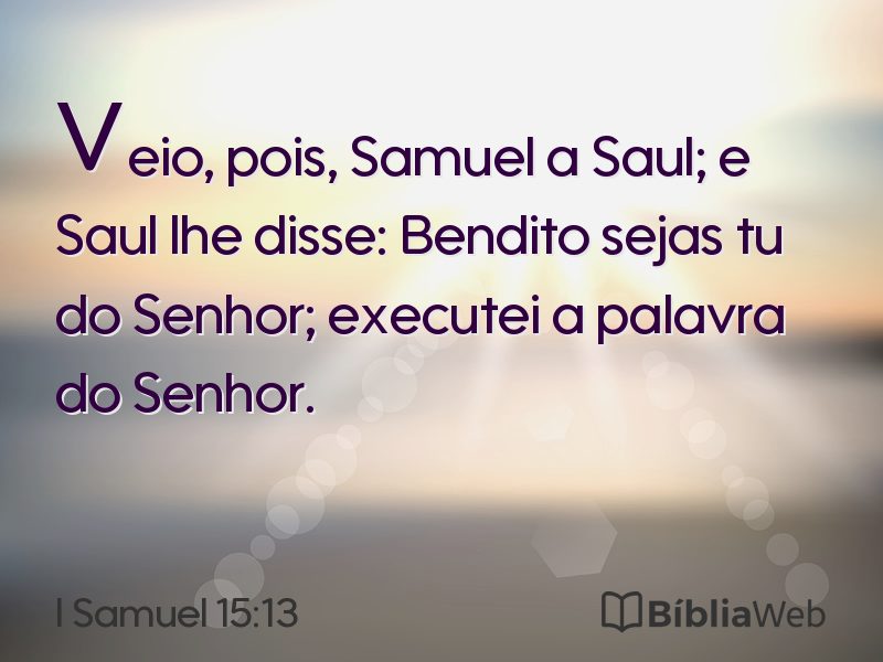 I Samuel 15:13 em imagem para compartilhar