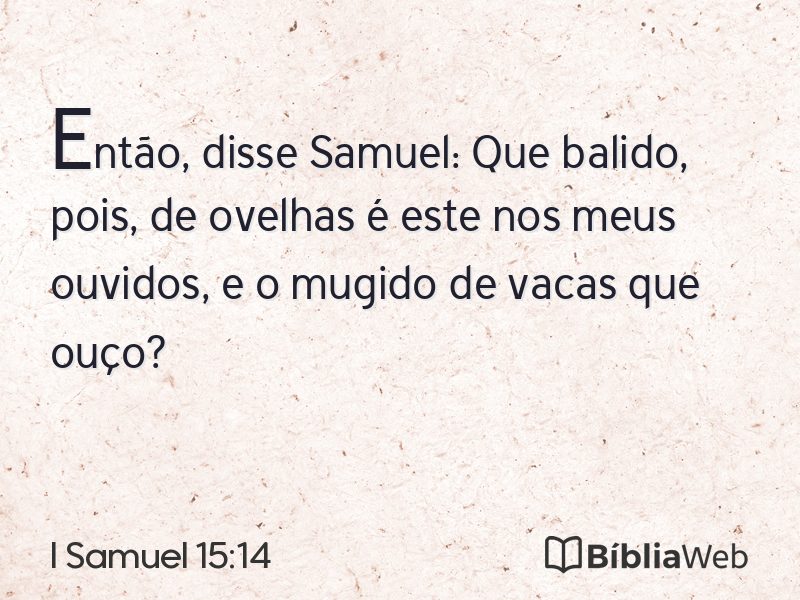 I Samuel 15:14 em imagem para compartilhar