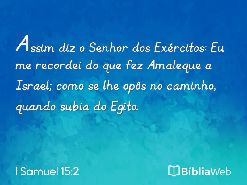 I Samuel 15:2 em imagem para compartilhar