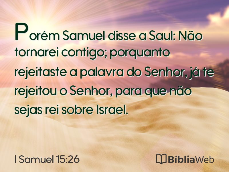 I Samuel 15:26 em imagem para compartilhar
