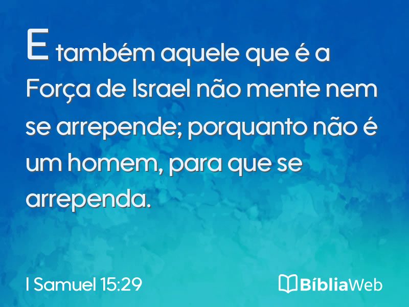 I Samuel 15:29 em imagem para compartilhar