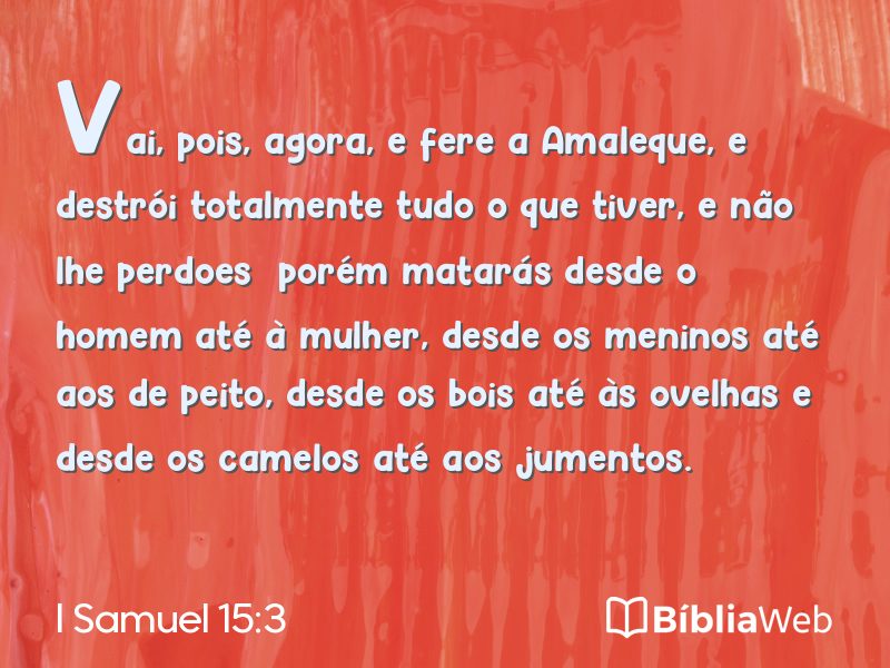I Samuel 15:3 em imagem para compartilhar
