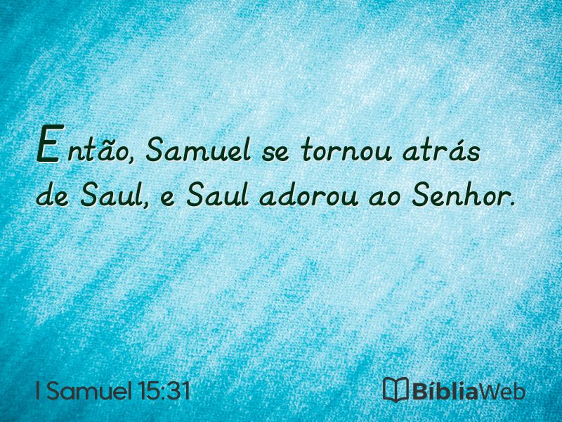 I Samuel 15:31 em imagem para compartilhar