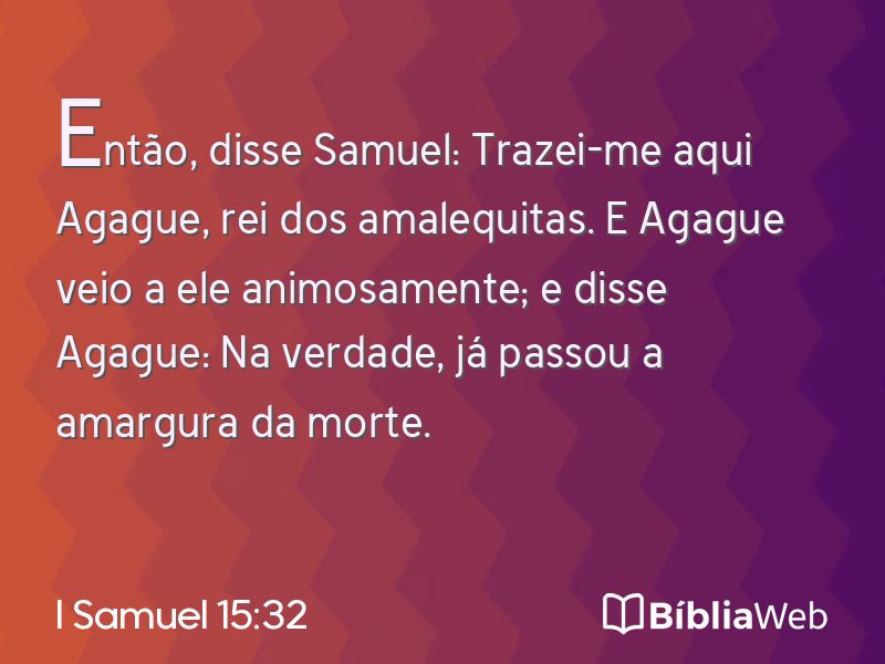 I Samuel 15:32 em imagem para compartilhar