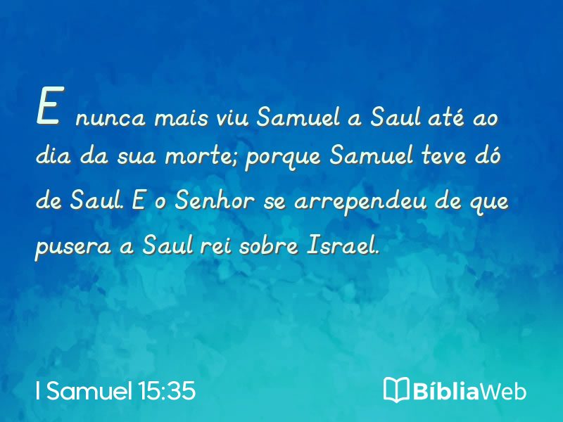 I Samuel 15:35 em imagem para compartilhar