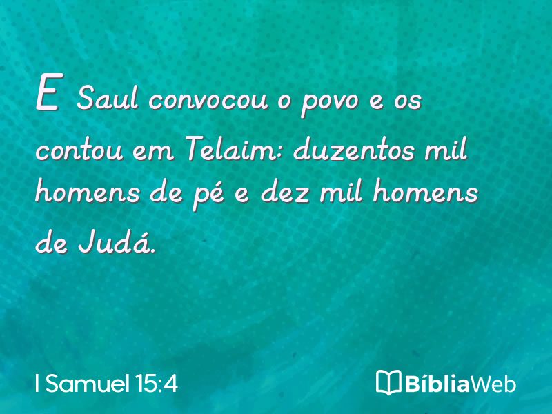 I Samuel 15:4 em imagem para compartilhar