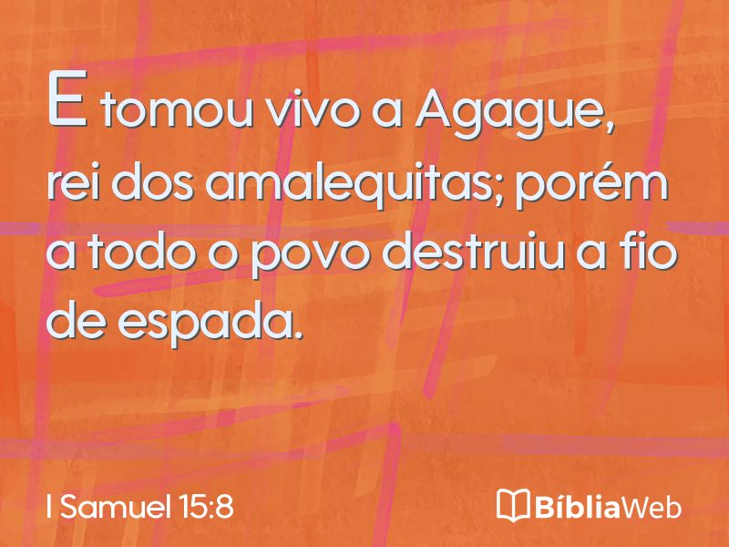 I Samuel 15:8 em imagem para compartilhar