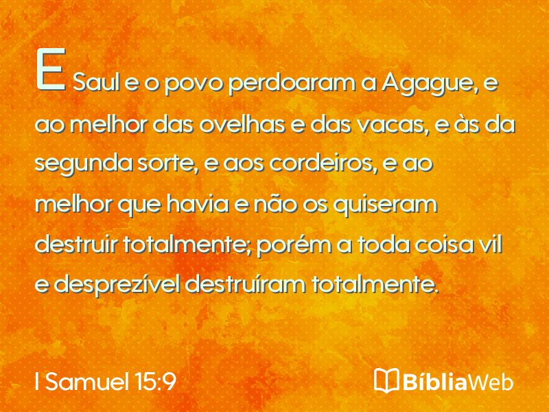 I Samuel 15:9 em imagem para compartilhar