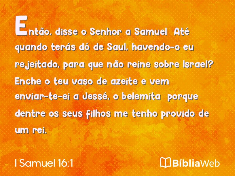 I Samuel 16:1 em imagem para compartilhar