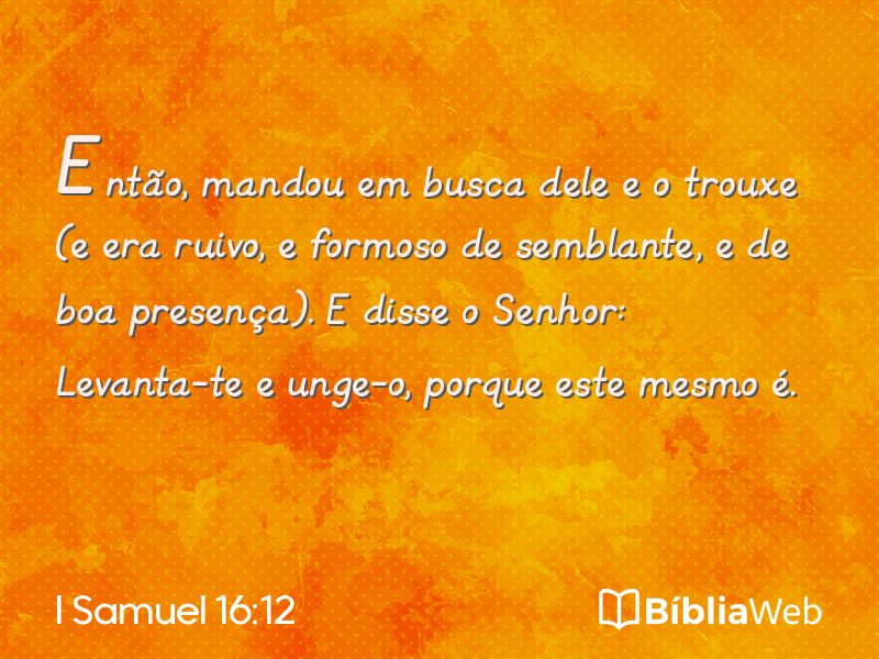 I Samuel 16:12 em imagem para compartilhar