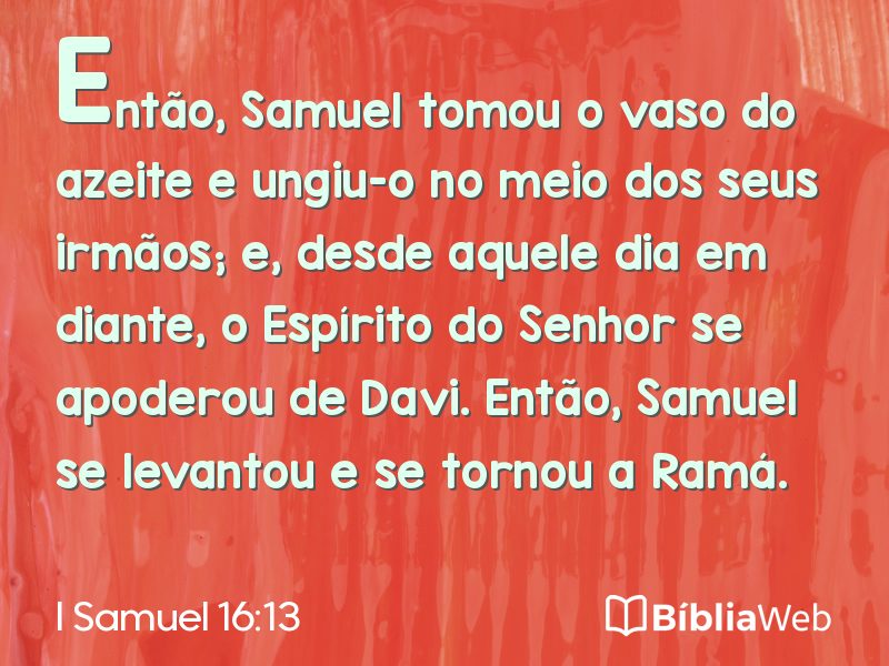 I Samuel 16:13 em imagem para compartilhar