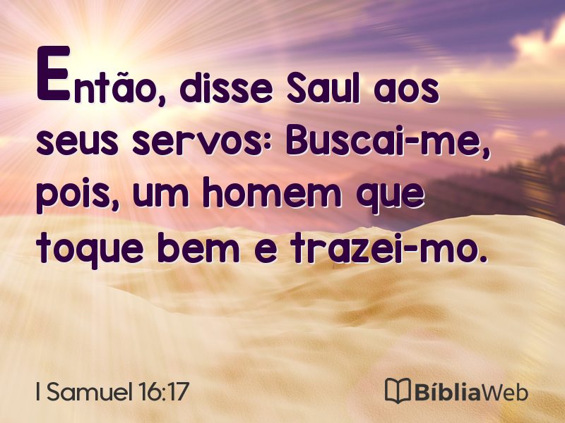 I Samuel 16:17 em imagem para compartilhar