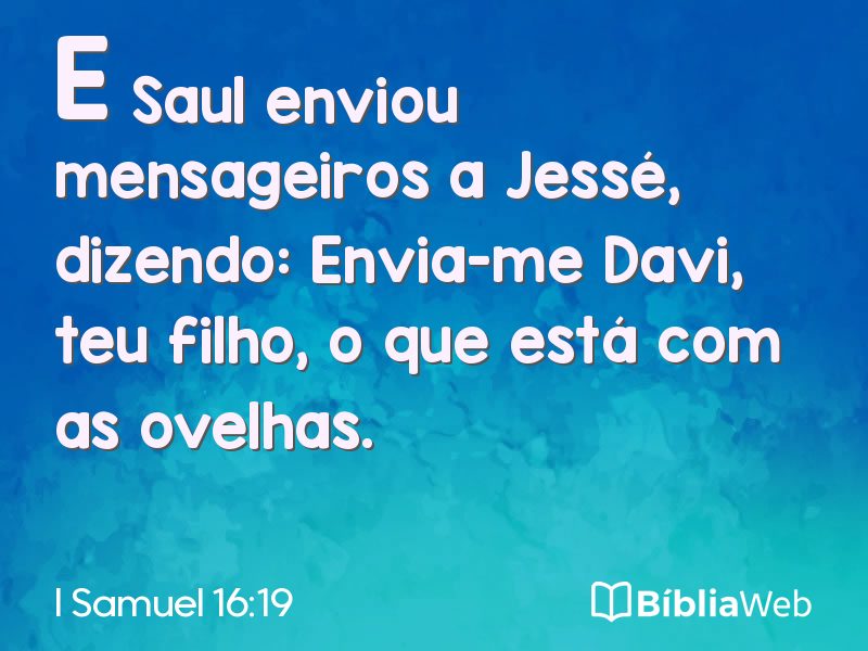I Samuel 16:19 em imagem para compartilhar