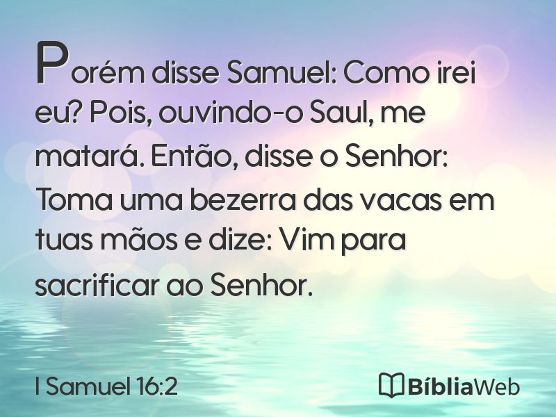 I Samuel 16:2 em imagem para compartilhar