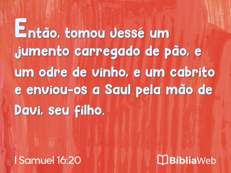 I Samuel 16:20 em imagem para compartilhar