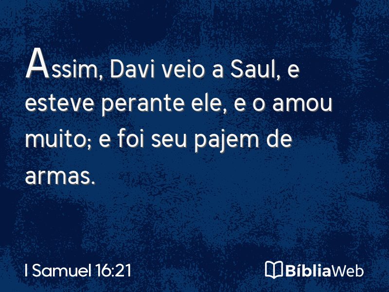 I Samuel 16:21 em imagem para compartilhar