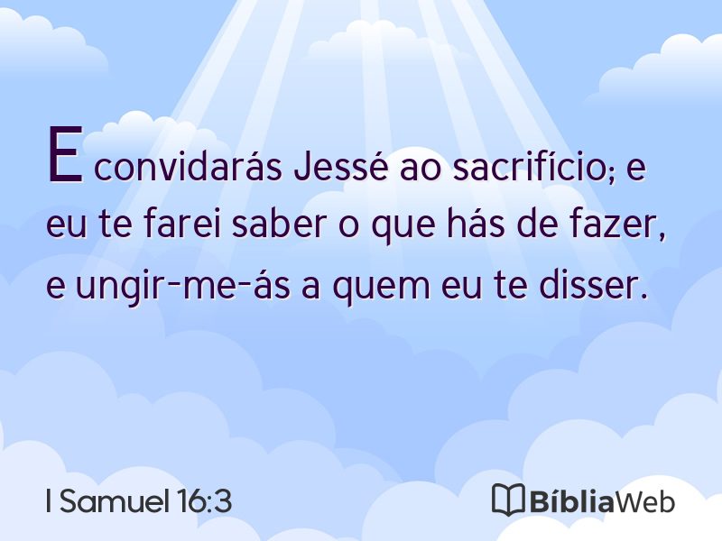 I Samuel 16:3 em imagem para compartilhar