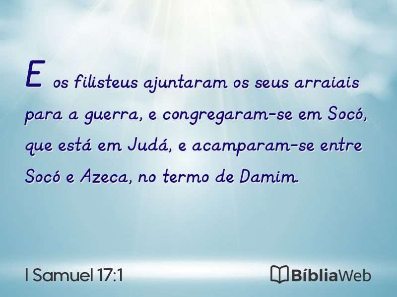 I Samuel 17:1 em imagem para compartilhar