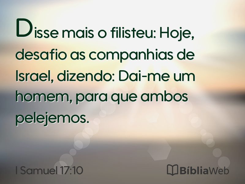 I Samuel 17:10 em imagem para compartilhar
