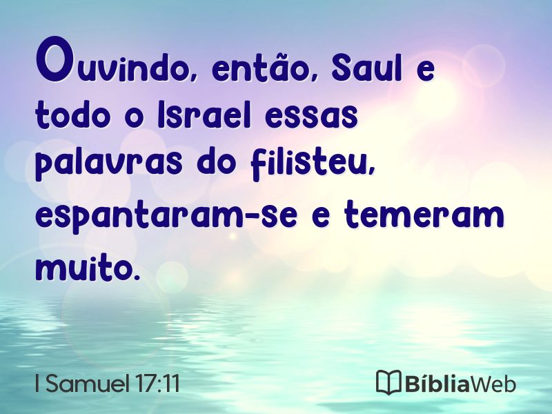 I Samuel 17:11 em imagem para compartilhar