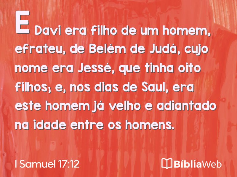 I Samuel 17:12 em imagem para compartilhar