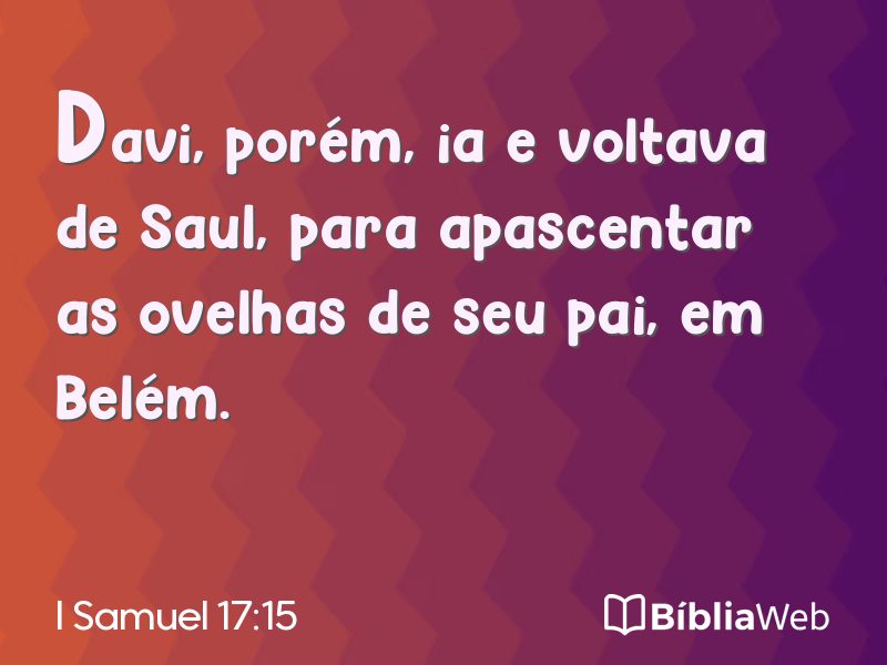 I Samuel 17:15 em imagem para compartilhar