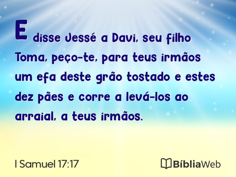 I Samuel 17:17 em imagem para compartilhar