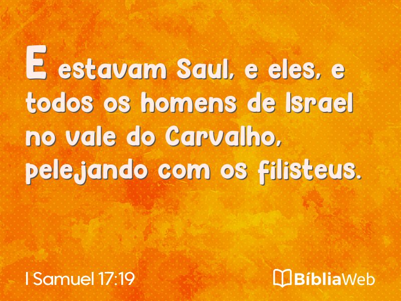 I Samuel 17:19 em imagem para compartilhar