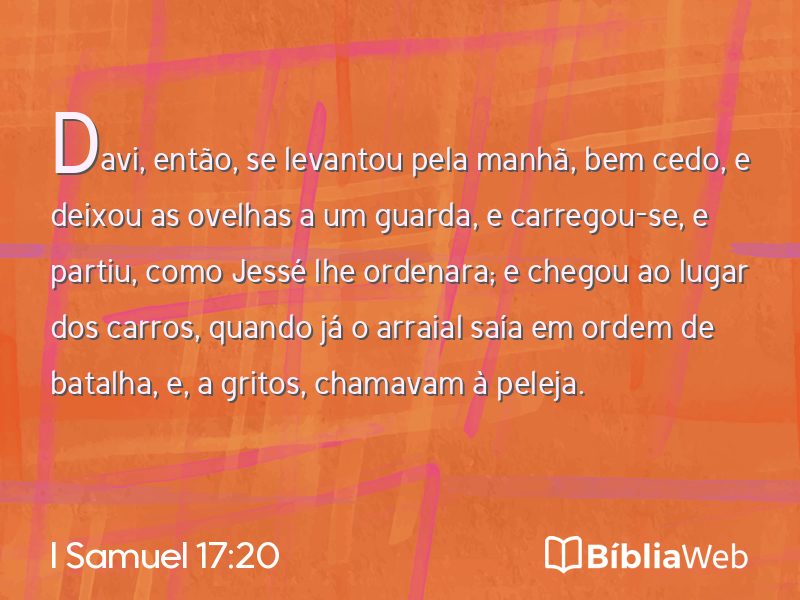 I Samuel 17:20 em imagem para compartilhar