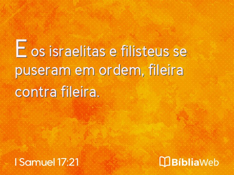 I Samuel 17:21 em imagem para compartilhar