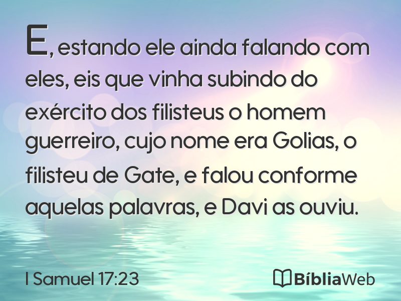 I Samuel 17:23 em imagem para compartilhar