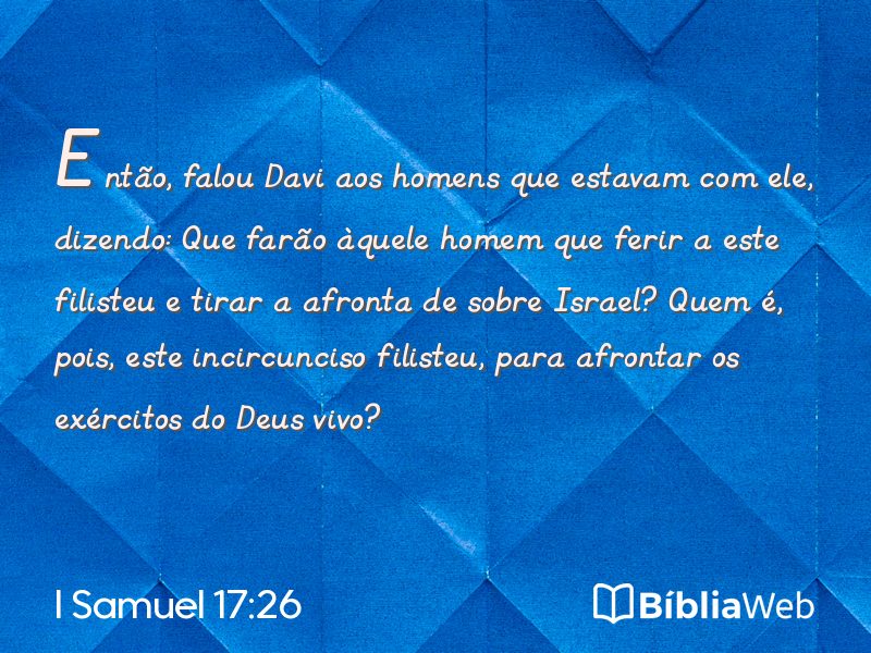 I Samuel 17:26 em imagem para compartilhar