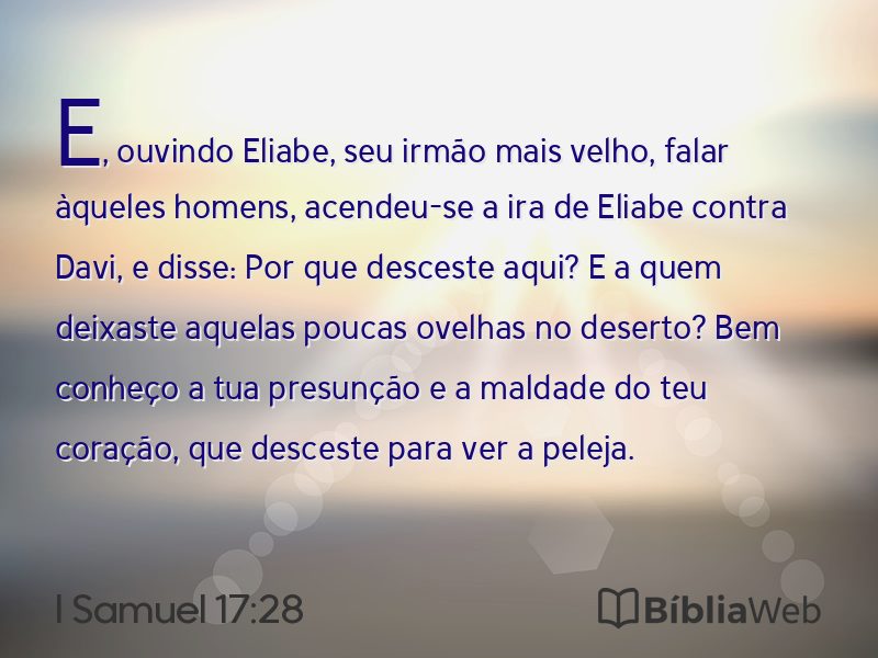 I Samuel 17:28 em imagem para compartilhar