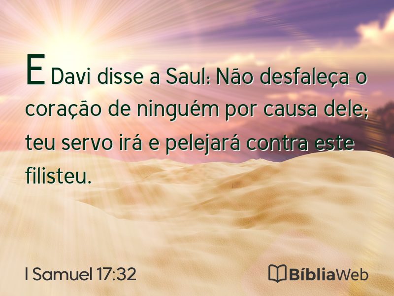 I Samuel 17:32 em imagem para compartilhar