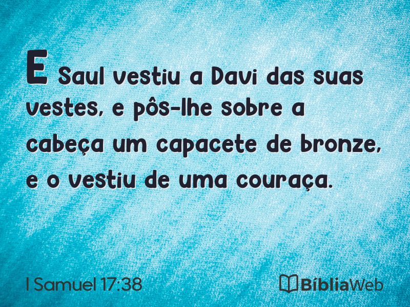 I Samuel 17:38 em imagem para compartilhar