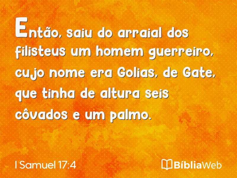 I Samuel 17:4 em imagem para compartilhar