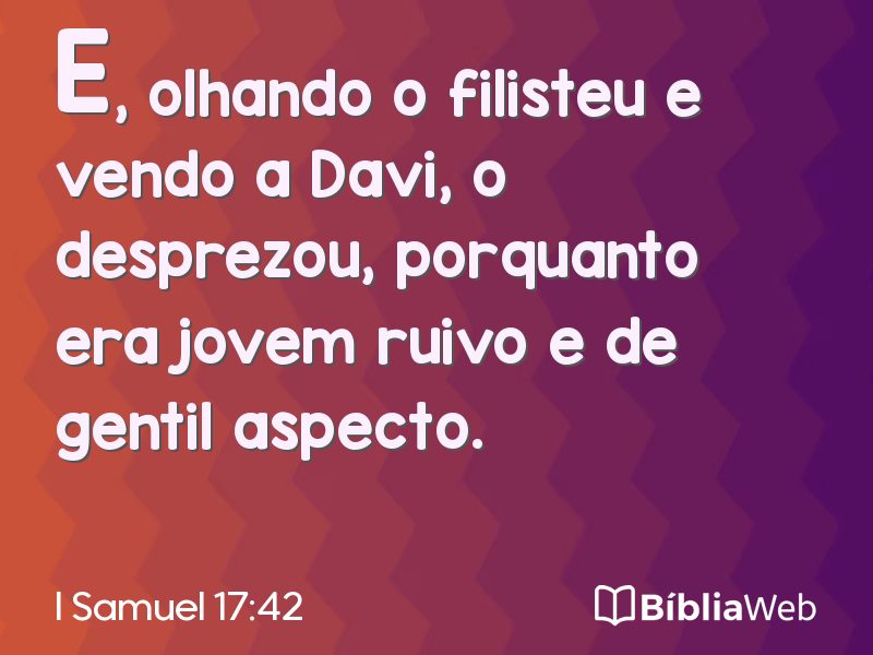 I Samuel 17:42 em imagem para compartilhar