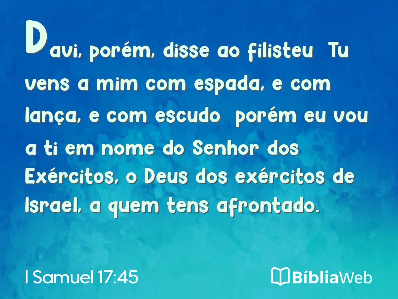 I Samuel 17:45 em imagem para compartilhar