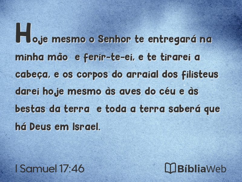 I Samuel 17:46 em imagem para compartilhar