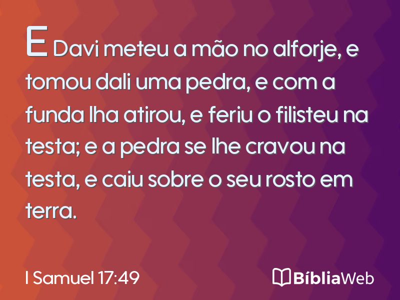 I Samuel 17:49 em imagem para compartilhar