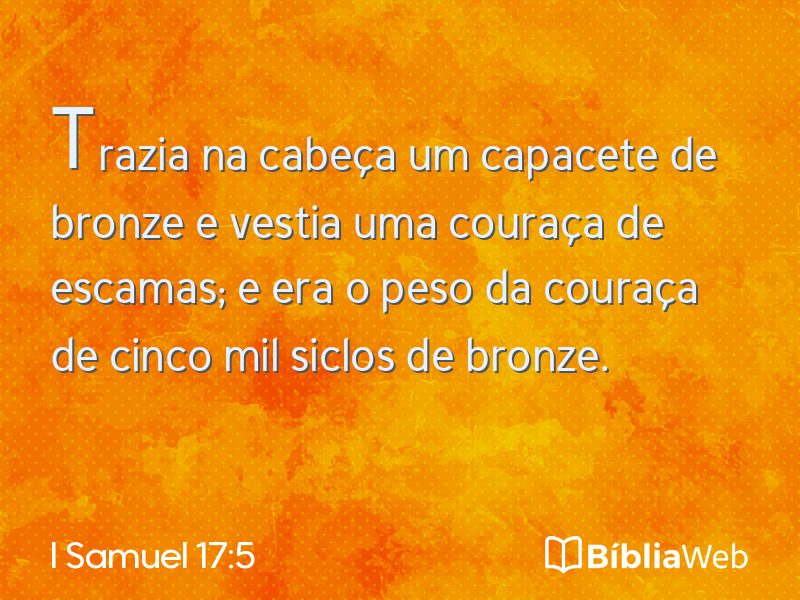 I Samuel 17:5 em imagem para compartilhar