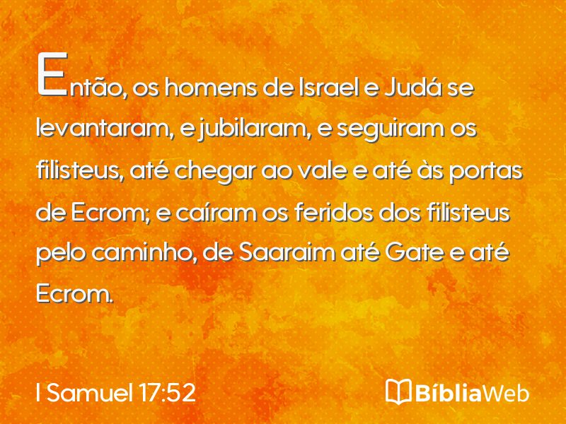 I Samuel 17:52 em imagem para compartilhar