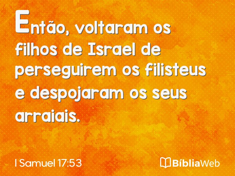 I Samuel 17:53 em imagem para compartilhar