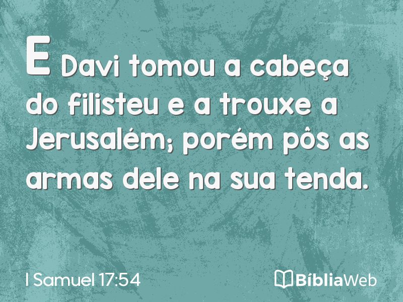 I Samuel 17:54 em imagem para compartilhar
