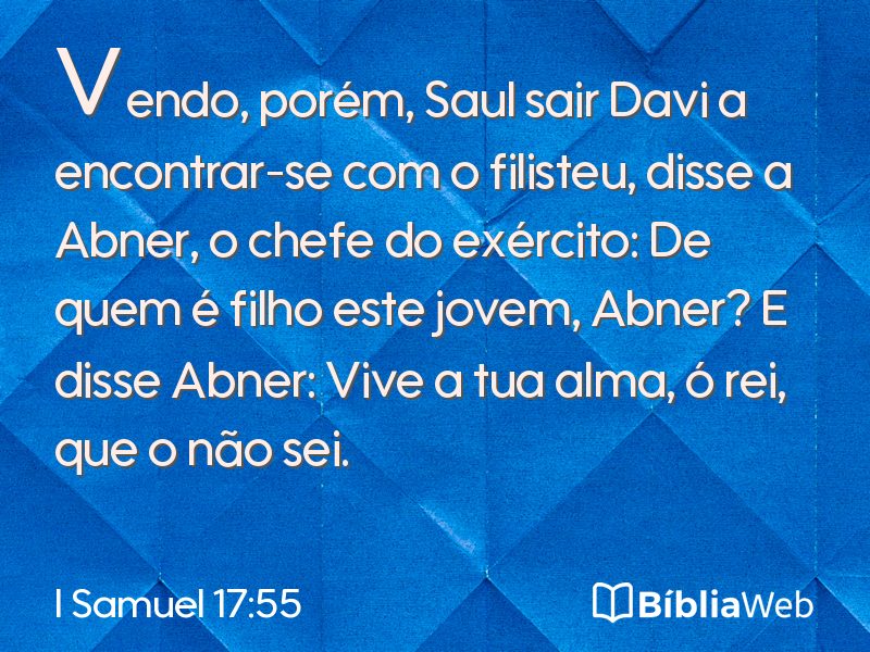 I Samuel 17:55 em imagem para compartilhar