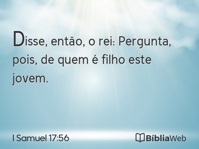 I Samuel 17:56 em imagem para compartilhar