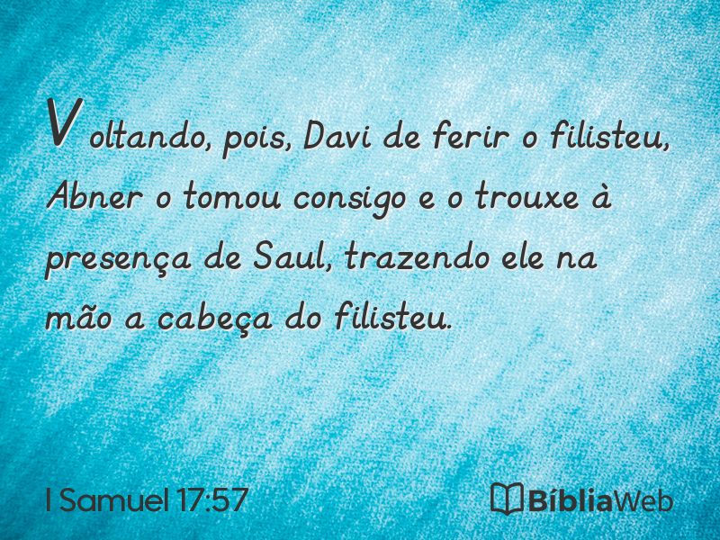 I Samuel 17:57 em imagem para compartilhar